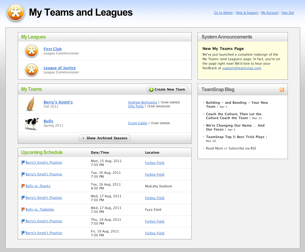 TeamSnap Leagues & Clubs
